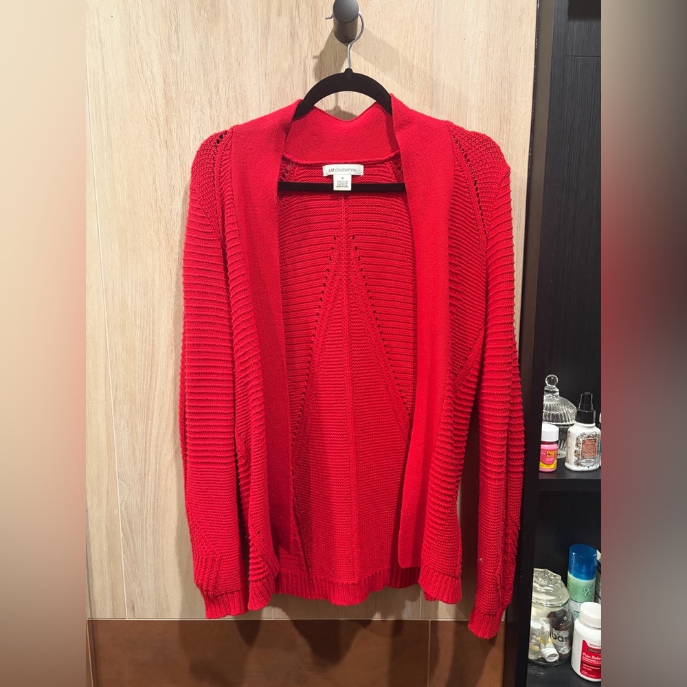 Liz Claiborne Bold Red Women's Cardigan
